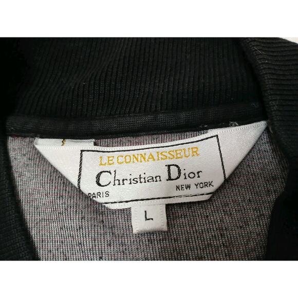 Authentic Christian Dior Zip Up Jacket Sz L Burgundy Party Elegant Sporty Golf - Picture 9 of 10